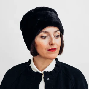 Seeberger Fake Fur Toque Black