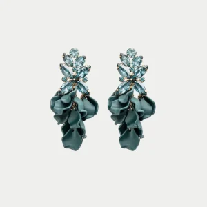 Leaf Big Stone Earrings