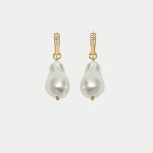 Pearl Square Earrings