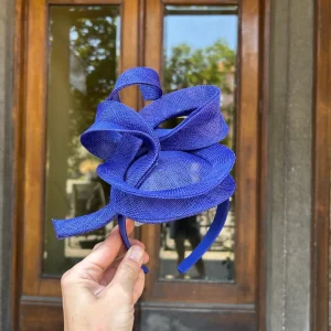 Mc Burn Sinamay Fascinator Laura Cobalt