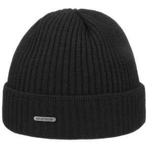 Stetson Beanie Parkman Merino Wool Black