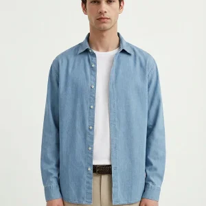 Shift relaxed washed denimskjorta