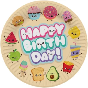 Tallrikar - Kawaii Party - 23 cm - 8 stycken