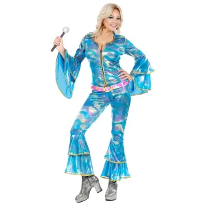 Disco 70S Jumpsuit Blå Dam