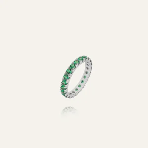 Elipse Ring Silver/Green