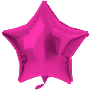 Stjärnformad folieballong Magenta - 45 cm