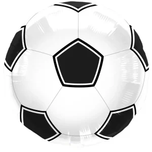 Fotboll folieballong svart/vit - 45 cm