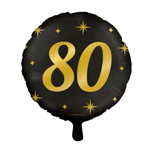 Heliumballong 80 år tom 30 cm