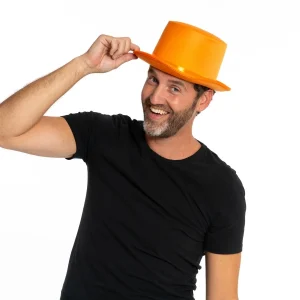 Tall Hat Satin Orange