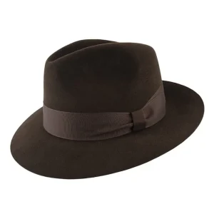 Polkap Dagmar Furfelt Fedora Brown
