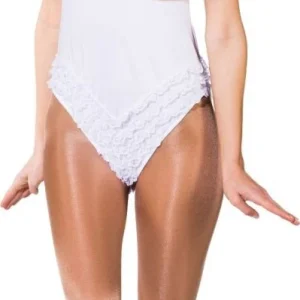 Bodysuit med mudd, sömlös, vit Ladies